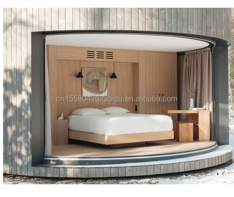 Casa de contenedores de acero ligero con un baño, una cocina y ventanas de aleación de aluminio