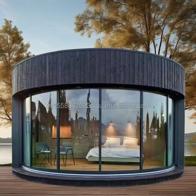 Casa de contenedores portátil de lujo moderno Estructura prefabricada de acero Villa móvil prefabricada Casa Hotel para troncos Eco-amigable