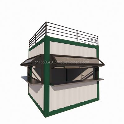 Contenedor de envío modificado de 10 pies EU Mini tienda emergente para restaurantes de comida rápida al aire libre