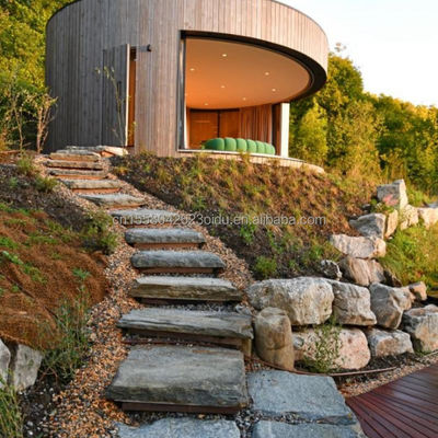 Casa de contenedores portátil de lujo moderno Estructura prefabricada de acero Villa móvil prefabricada Casa Hotel para troncos Eco-amigable