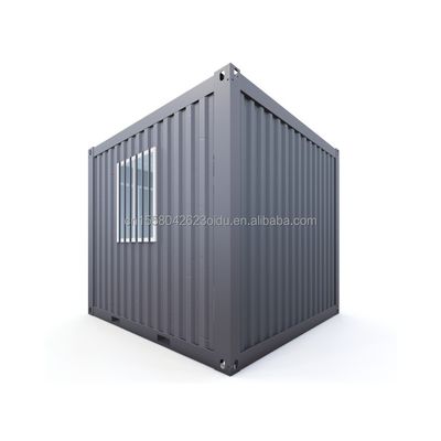 Mini oficina / tienda de 10 pies de tamaño económico Contenedor de envío modificado Panel de sándwich de acero Hoteles con ventanas de aleación de aluminio