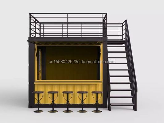 Tienda de contenedores de madera para hotel moderno