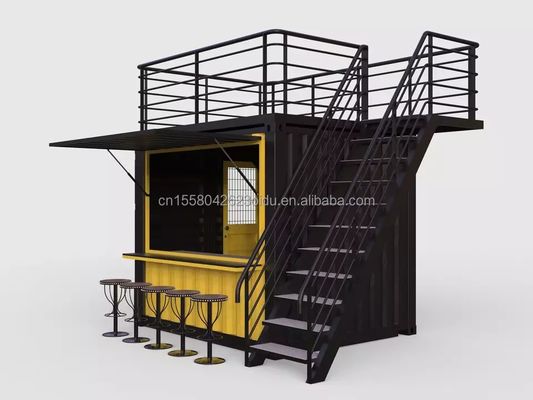 Tienda de contenedores de madera para hotel moderno