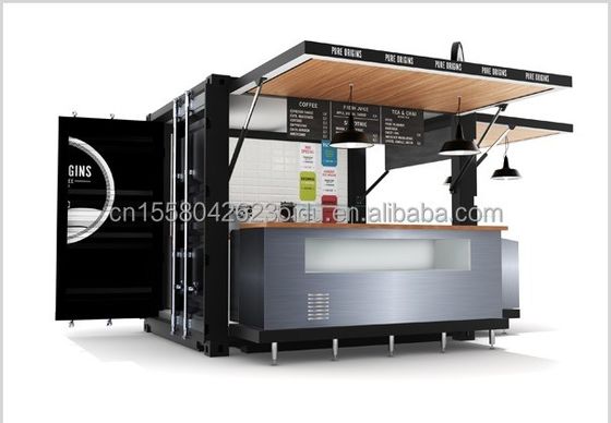Tienda de contenedores de madera para hotel moderno