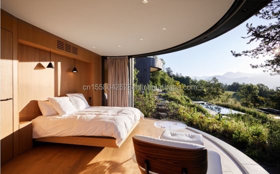 Hoteles Casas de contenedores para hoteles de lujo Casas de madera modernas Estructura de acero Casa redonda Casa Senglin Casa de vacaciones