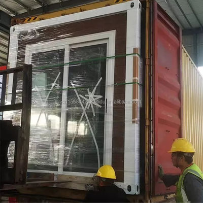 Casa prefabricada de contenedores a prueba de huracanes de 2 dormitorios, expandible, casa portátil con panel de sándwich, diseño moderno.
