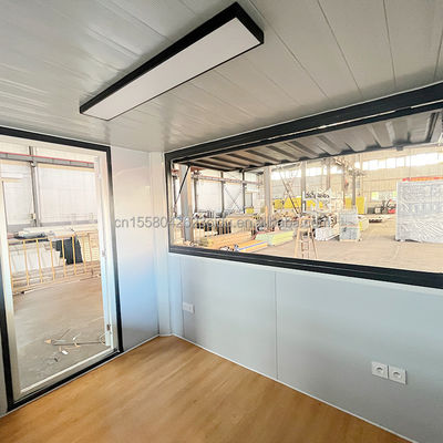 Tienda prefabricada Custom Pop Up Cafe Bar en 10ft y 20ft Contenedor Tiendas de café con tubos cuadrados de acero galvanizado