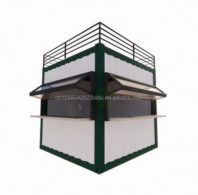 Diseño moderno Edificios de acero Envases planos Envío Panel de sándwich prefabricado Prefab Contenedor plegable Casa de contenedores plegable portátil