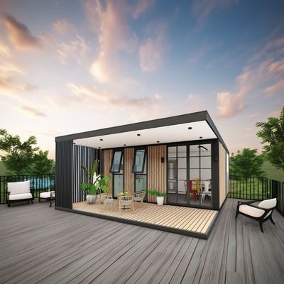 Cuadro de acero galvanizado de acero doblado 180g Diseño moderno de lujo Pequeño dormitorio prefabricado para jardín al aire libre Casa Villa de venta