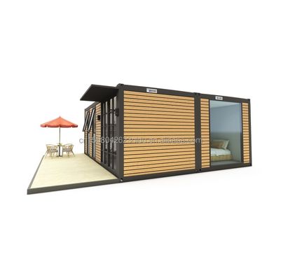 20 pies o 40 pies portable Casa pequeña prefabricada Villa de acero ligero Modular casas prefabricadas con tubos cuadrados de acero galvanizado