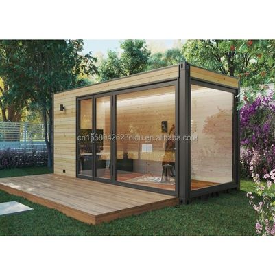 Habitación al aire libre Dormitorios Prefabricado Estructura de acero Casa de contenedores para hoteles Extensible Pequeña casa residencial 20ft/40ft