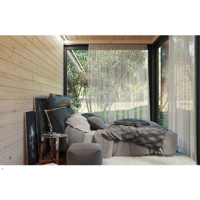 Almacén de metal de madera pequeño y personalizado Contenedor expandible moderno Casa prefabricada para paneles de sandwich de acero al aire libre