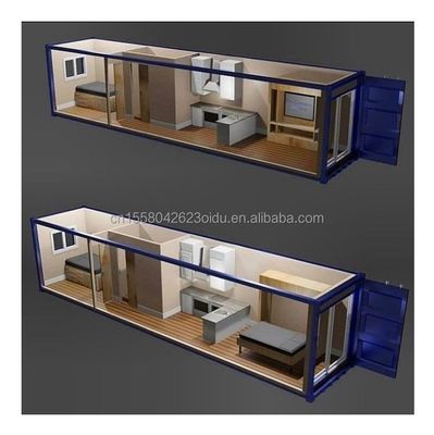 Casa de contenedores prefabricada de diseño moderno para oficinas/exteriores de acero galvanizado con flexión de 180g Casa de jardín prefabricada pequeña