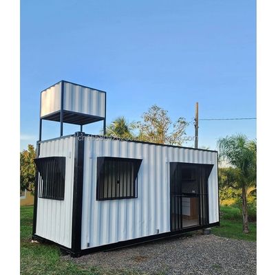 Estructura principal Tubos cuadrados de acero galvanizado Contenedor de paquete plano para exteriores Diseño moderno Casas de contenedores prefabricadas