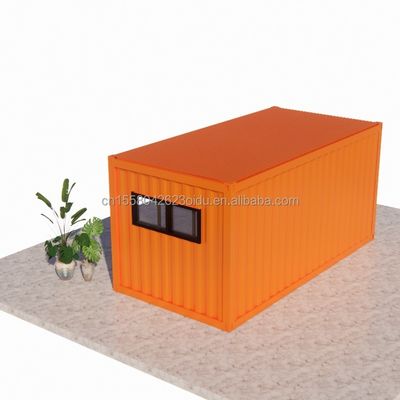 Acero exterior y panel de sándwich Casa de contenedores de paquete plano con baño hecha de 20 pies / 40 pies