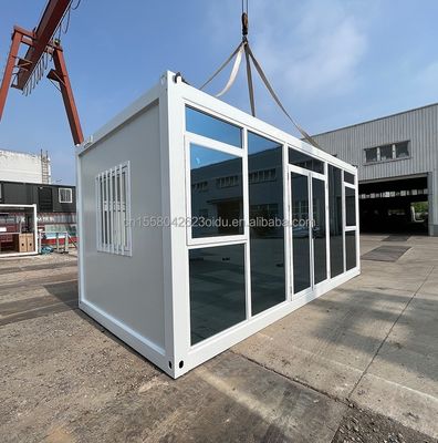 Casas de contenedores prefabricadas de 20 pies para parejas Familias Hoteles Casa Marco de acero Doblaje de acero galvanizado 180g