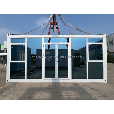 Casas de contenedores prefabricadas de 20 pies para parejas Familias Hoteles Casa Marco de acero Doblaje de acero galvanizado 180g