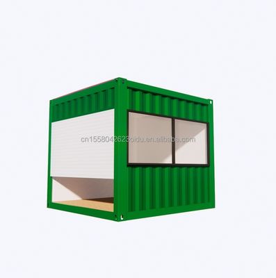 Mini tienda de 20 pies Contenedor Cafetería Bar Restaurante de comida rápida Tienda de conveniencia Quiosco con ventanas de aleación de aluminio