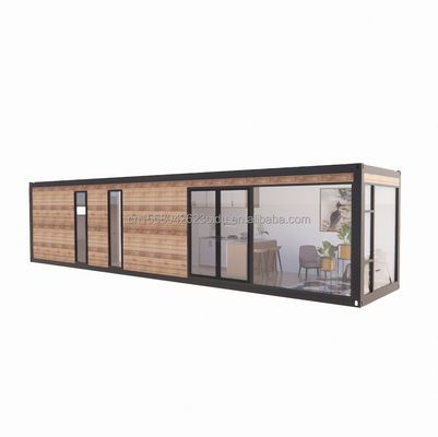Casas prefabricadas de contenedores de 20 pies 40 pies de diseño moderno de color de madera Casas prefabricadas para parejas Familias Hoteles al aire libre