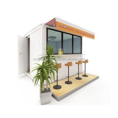Estructura de acero móvil Tienda de madera de venta rápida Stand directo Bar de casa Cafetería