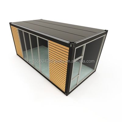 Casas prefabricadas de contenedores de 20 pies 40 pies de diseño moderno de color de madera Casas prefabricadas para parejas Familias Hoteles al aire libre