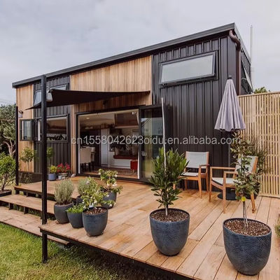 20 40 FT Diseño moderno Contenedor expandible Casa de jardín de color de madera prefabricada para una experiencia de vida personalizada