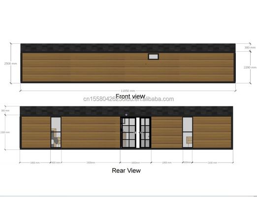 20 40 FT Diseño moderno Contenedor expandible Casa de jardín de color de madera prefabricada para una experiencia de vida personalizada