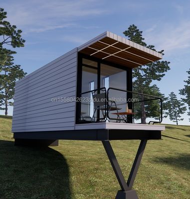 20 FT Diseño moderno Casa colgante prefabricada Contenedor de paneles de sandwich de acero para vivir al aire libre para vacaciones o familia