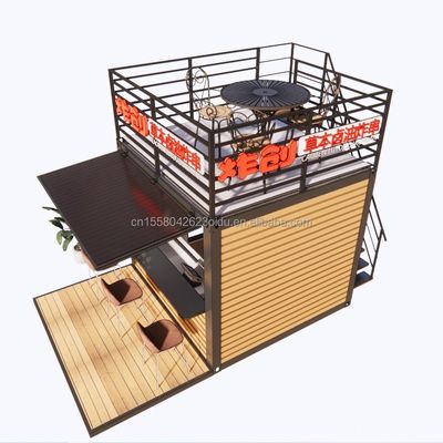 10FT Diseño Moderno Estructura de Acero Contenedor Tienda/Tienda Casas y Casas Modulares Prefabricadas Modelo 3D / Dibujos CAD