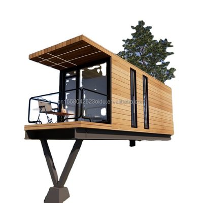 20 FT Diseño moderno Casa colgante prefabricada Contenedor de paneles de sandwich de acero para vivir al aire libre para vacaciones o familia