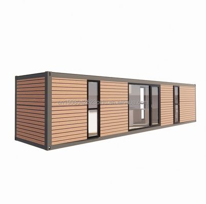 Tienda moderna y sencilla Casa de contenedores de madera prefabricada con 2 dormitorios grandes en estilo simple