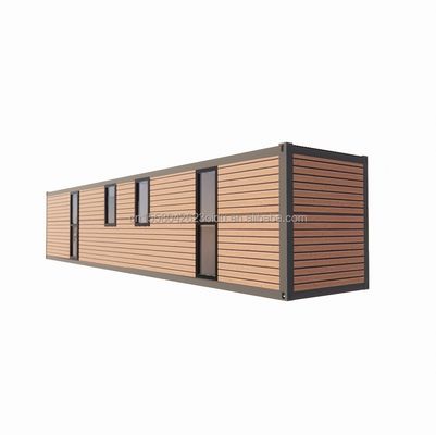Tienda moderna y sencilla Casa de contenedores de madera prefabricada con 2 dormitorios grandes en estilo simple