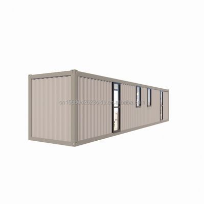 Tienda moderna y sencilla Casa de contenedores de madera prefabricada con 2 dormitorios grandes en estilo simple