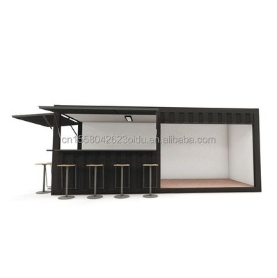 Contenedor prefabricado de booth de alimentos con ventanas de aluminio y acero galvanizado