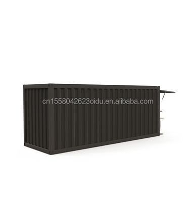 Contenedor prefabricado de booth de alimentos con ventanas de aluminio y acero galvanizado