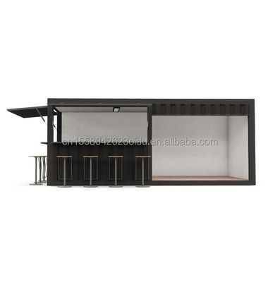 Contenedor prefabricado de booth de alimentos con ventanas de aluminio y acero galvanizado