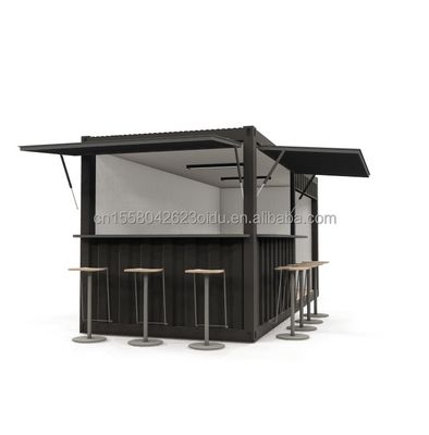 Contenedor prefabricado de booth de alimentos con ventanas de aluminio y acero galvanizado