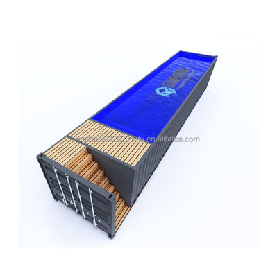 Piscina de contenedores de envío personalizada de 20 pies/40 pies con panel de sandwich de onda de pared de 50/75/100 mm