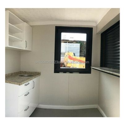Puertas de paneles de sándwich Casas de contenedores de 40 pies Dos dormitorios para puertas de vidrio Alojamiento de vida
