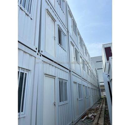 Oficina al aire libre Casa portátil Modular Contenedor de acero prefabricado con panel de sandwich de onda 50/75/100 mm