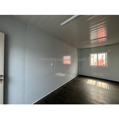 Oficina al aire libre Casa portátil Modular Contenedor de acero prefabricado con panel de sandwich de onda 50/75/100 mm
