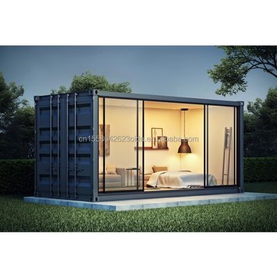 Casa de contenedores de acero ligero de 20 pies y 40 pies de diseño moderno Casas de campamento prefabricadas con acero galvanizado de 180 gramos y marco de acero