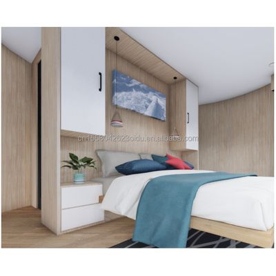 Tubos cuadrados de acero galvanizado Estructura Casa redonda de madera CE Casa de contenedores moderna de lujo con ventanas de aleación de aluminio