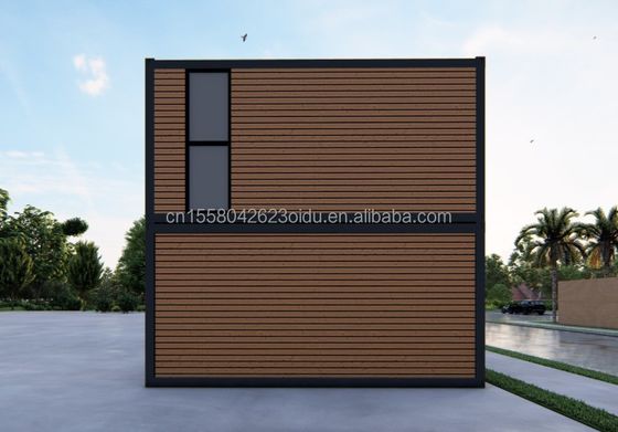 Sala de estar al aire libre Casas pequeñas de lujo de dos pisos Villa de acero prefabricada moderna Modular Casa de contenedores de envío prefabricada
