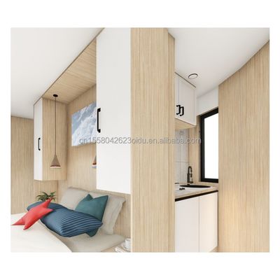 Tubos cuadrados de acero galvanizado Estructura Casa redonda de madera CE Casa de contenedores moderna de lujo con ventanas de aleación de aluminio