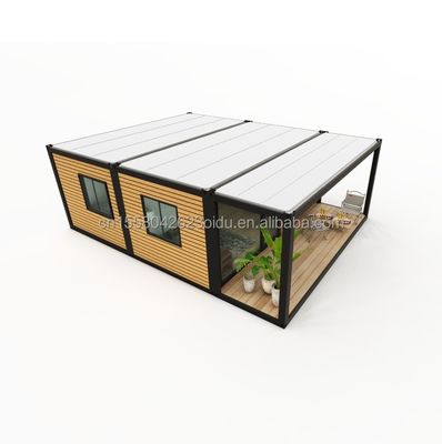 Casa de contenedores de plantas Casa prefabricada móvil con panel de sándwich de onda de 50/75/100 mm