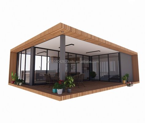 Casa móvil de lujo de 20 pies con vivienda y ventanas de aleación de aluminio Villas planas personalizadas