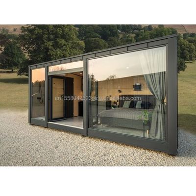 Estilo de diseño moderno Color personalizado Casa de contenedores prefabricada de madera Panel de sándwich de acero Baños de hotel para exteriores