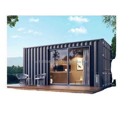 Estilo de diseño moderno Color personalizado Casa de contenedores prefabricada de madera Panel de sándwich de acero Baños de hotel para exteriores