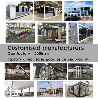 Casa de madera con contenedor triangular